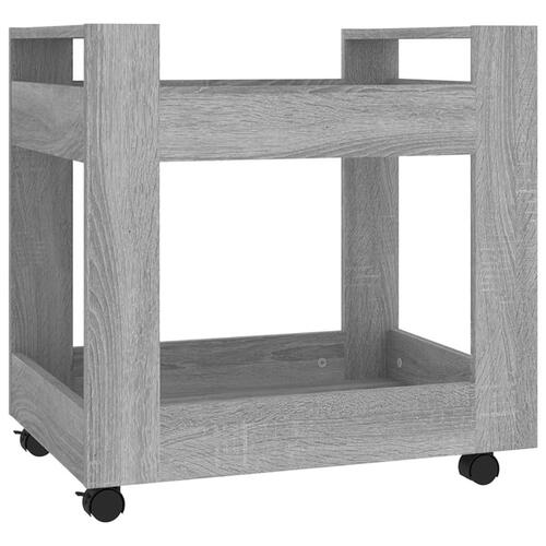Kontorvogn 60x45x60 cm konstrueret træ grå sonoma-eg