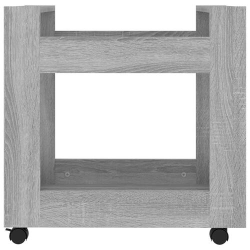 Kontorvogn 60x45x60 cm konstrueret træ grå sonoma-eg