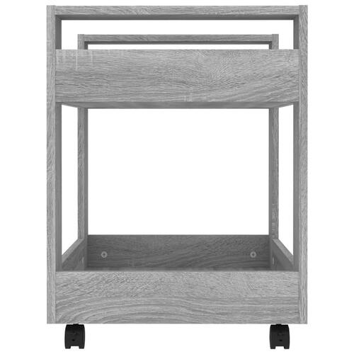 Kontorvogn 60x45x60 cm konstrueret træ grå sonoma-eg