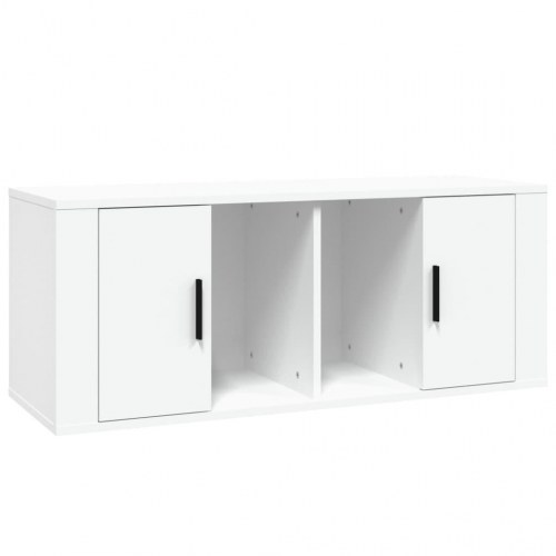 TV-bord 100×35×40 cm i konstrueret træ - hvid