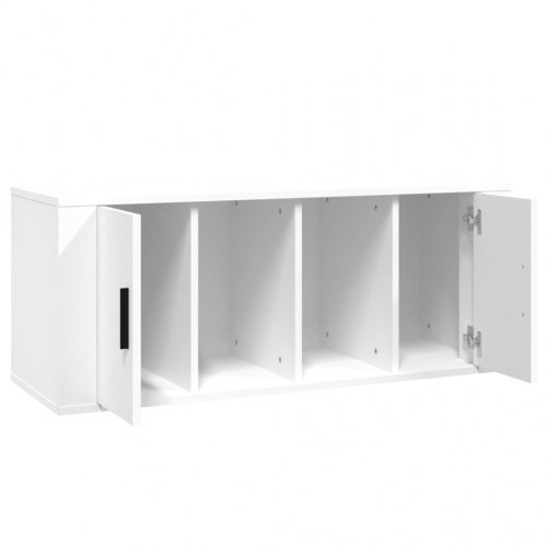 TV-bord 100×35×40 cm i konstrueret træ - hvid