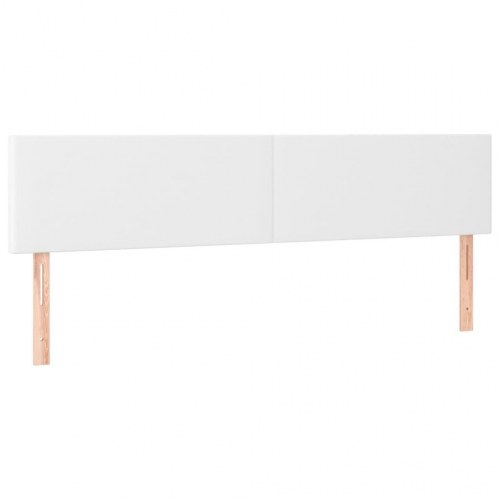 Sengegavl 180 x 5 x 78/88 cm kunstlæder - hvid
