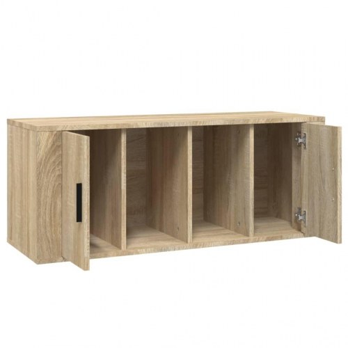 Tv-bord 100x35x40 cm konstrueret træ sonoma-eg