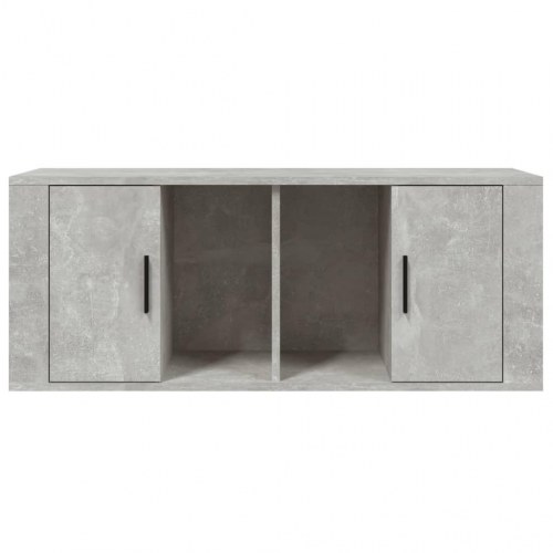 Tv-bord i konstrueret træ 100×35×40 cm - betongrå
