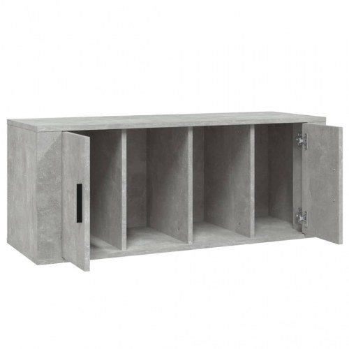 Tv-bord i konstrueret træ 100×35×40 cm - betongrå