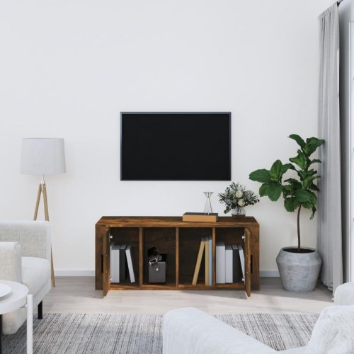 Tv-bord i konstrueret træ 100×35×40 cm - røget egetræsfarve