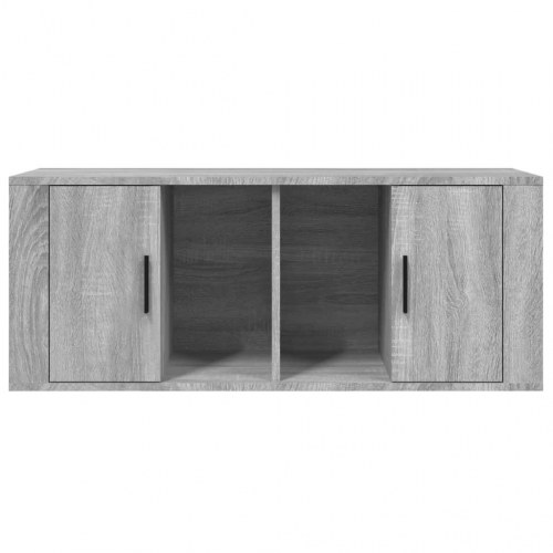 Tv-bord 100x35x40 cm i konstrueret træ - grå sonoma-eg