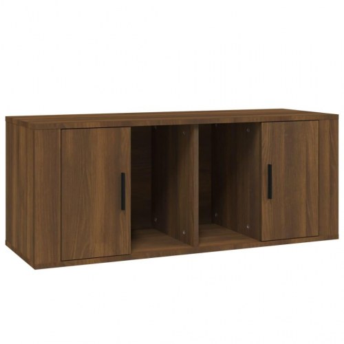 TV-bord 100×35×40 cm i konstrueret træ - brun egetræsfarve