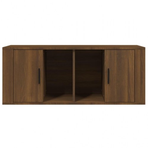 TV-bord 100×35×40 cm i konstrueret træ - brun egetræsfarve