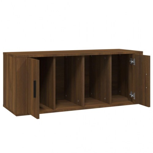 TV-bord 100×35×40 cm i konstrueret træ - brun egetræsfarve