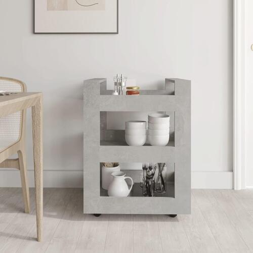 Køkkenvogn 60x45x80 cm konstrueret træ betongrå