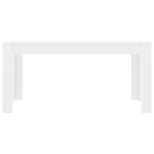 Spisebord 160 x 80 x 76 cm spånplade hvid højglans