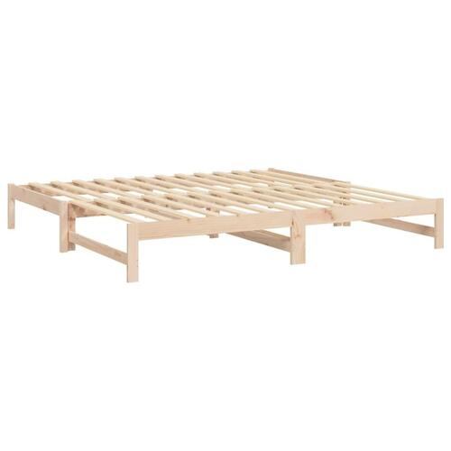 Daybed med udtræk 2x(80x200) cm massivt fyrretræ