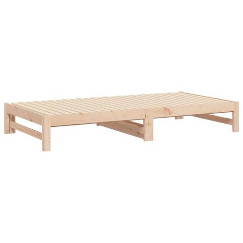 Daybed med udtræk 2x(80x200) cm massivt fyrretræ