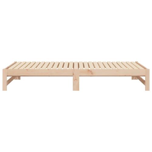 Daybed med udtræk 2x(80x200) cm massivt fyrretræ