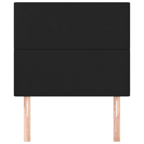 Sengegavl i sort kunstlæder 100 x 5 x 118/128 cm