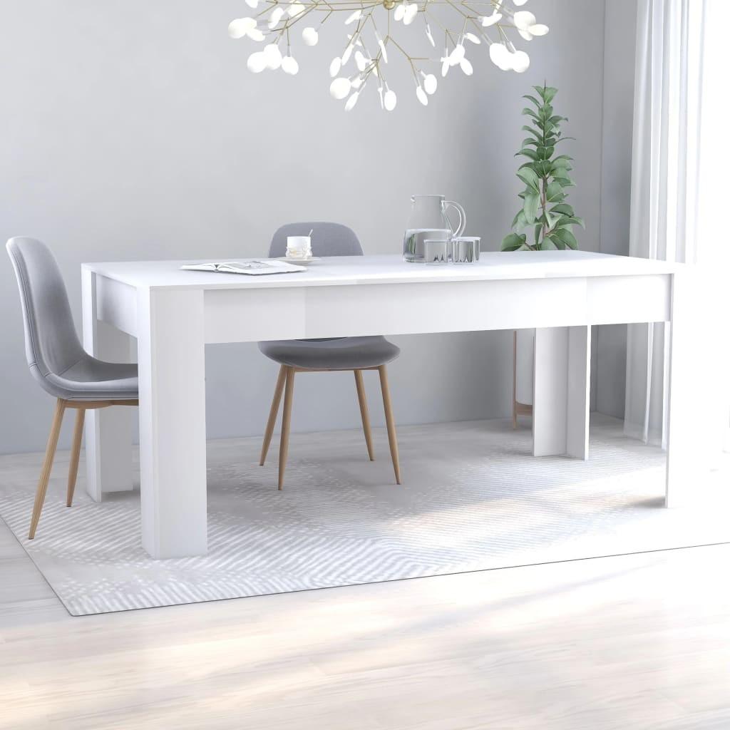 Spisebord 180 x 90 x 76 cm spånplade hvid