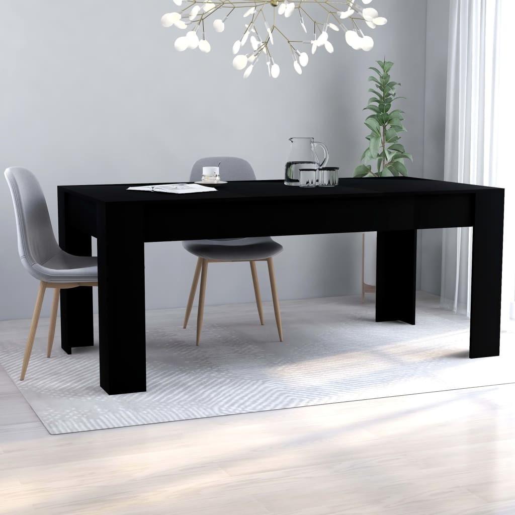 Spisebord 180 x 90 x 76 cm spånplade sort