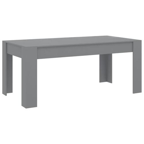 Spisebord 180x90x76 cm konstrueret træ grå