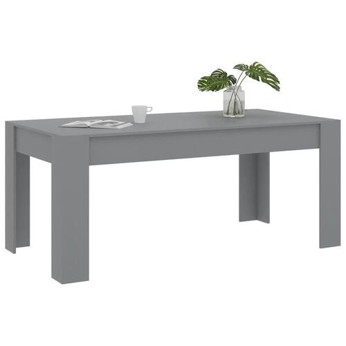 Spisebord 180x90x76 cm konstrueret træ grå