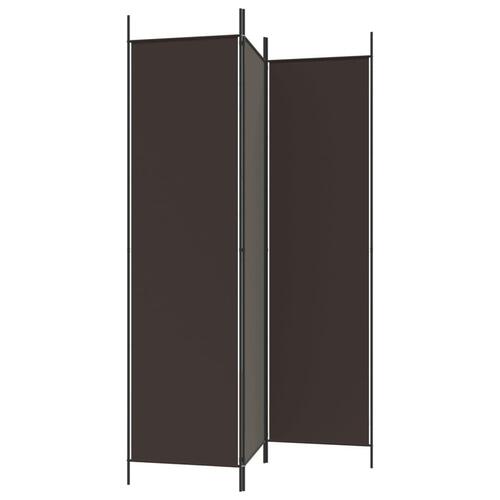 3-panels rumdeler 150x200 cm stof brun