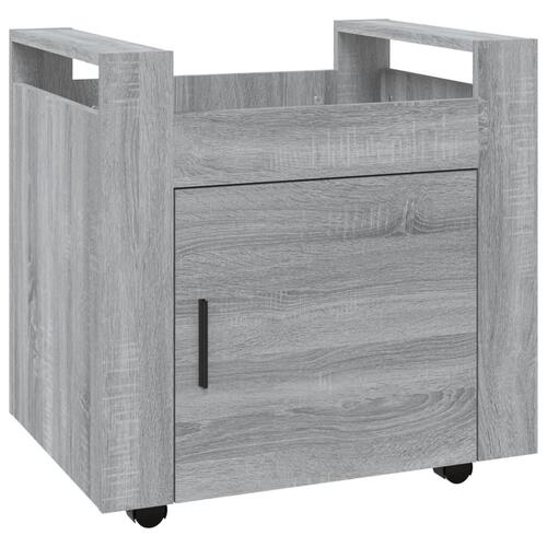 Kontorvogn 60x45x60 cm konstrueret træ grå sonoma-eg