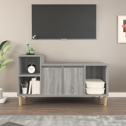 Tv-bord 100×35×55 cm i konstrueret træ - grå sonoma-eg