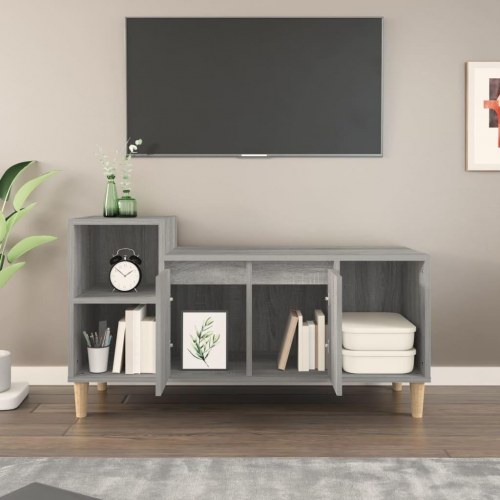 Tv-bord 100×35×55 cm i konstrueret træ - grå sonoma-eg