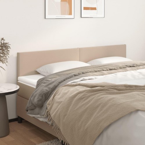 Sengegavl 160 x 5 x 78/88 cm i kunstlæder - cappuccinofarvet