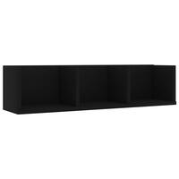 Cd-reol 75x18x18 cm konstrueret træ sort