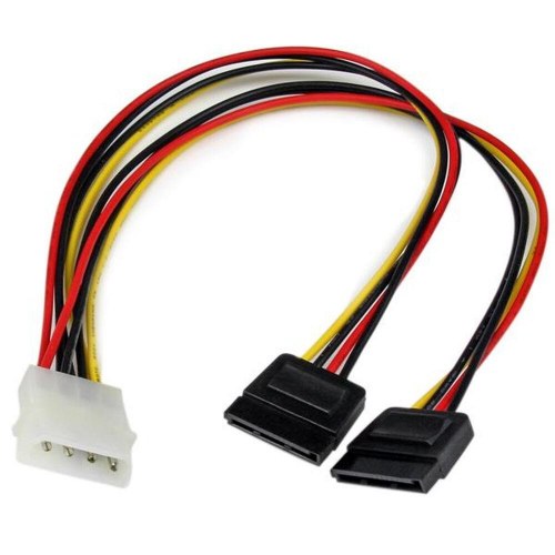 Strømkabel splitter Startech PYO2LP4SATA - Molex til 2× SATA, 30 cm
