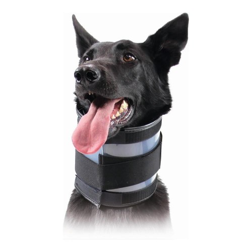 KVP cervikal krave til hunde - sort, 15-53 cm