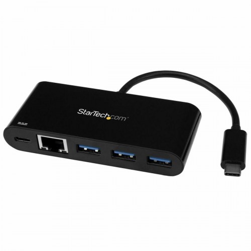 Startech US1GC303APD USB-C netværksadapter m. hub - Sort