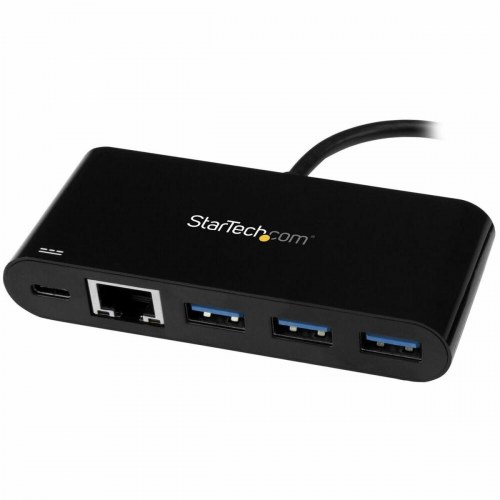 Startech US1GC303APD USB-C netværksadapter m. hub - Sort
