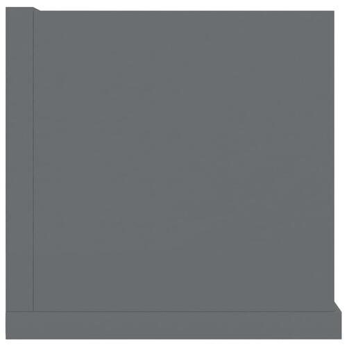 CD-hylde 100 x 18 x 18 cm spånplade grå højglans