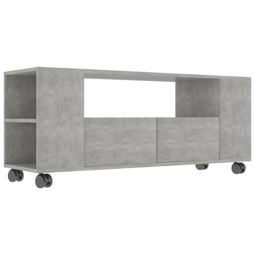 Tv-bord 120x35x48 cm konstrueret træ betongrå
