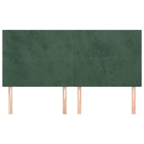 Sengegavl mørkegrøn 180 x 5 x 118/128 cm - fløjl