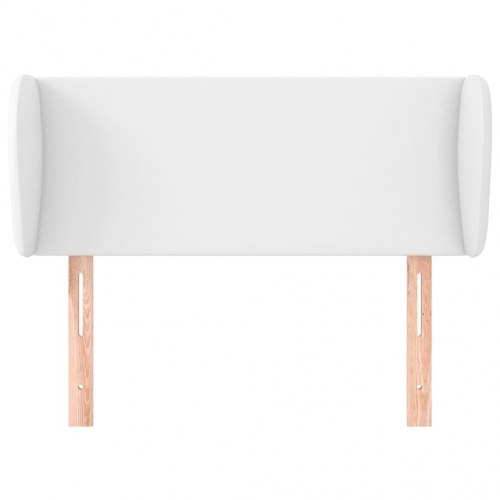 Sengegavl med kanter 103 x 23 x 78/88 cm - hvid