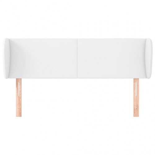 Sengegavl med kanter 147 x 23 x 78/88 cm - hvid