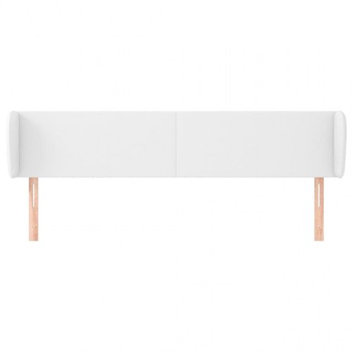 Sengegavl med kanter 183 x 23 x 78/88 cm - hvid