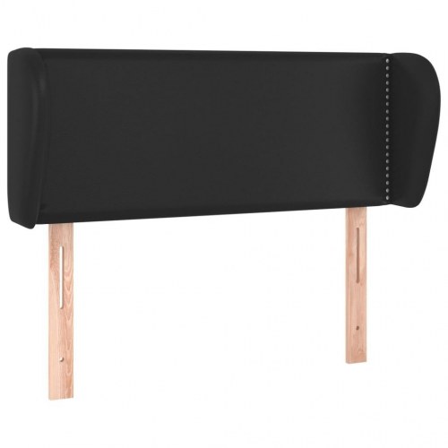 Sengegavl med kanter 93 x 23 x 78/88 cm - sort
