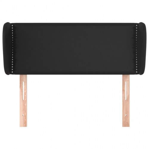 Sengegavl med kanter 93 x 23 x 78/88 cm - sort