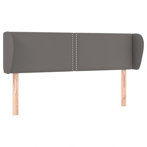 Sengegavl med kanter 147 x 23 x 78/88 cm - grå