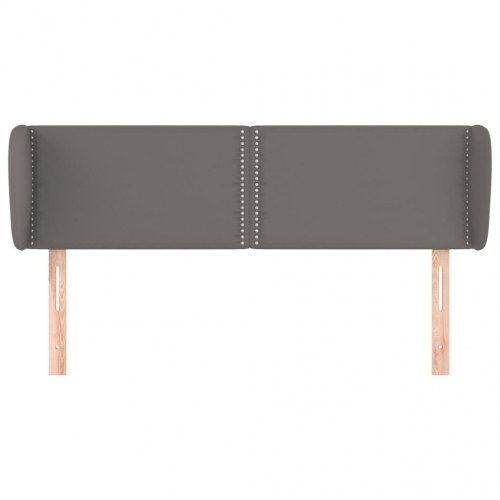 Sengegavl med kanter 147 x 23 x 78/88 cm - grå