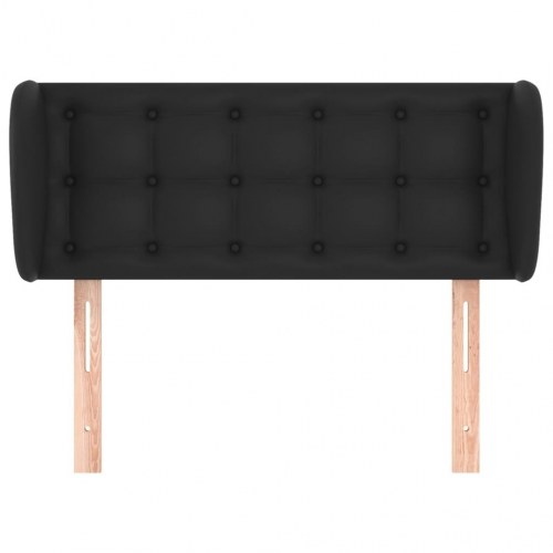 Sengegavl med kanter 83 x 23 x 78/88 cm - sort