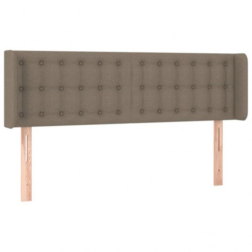 Sengegavl med kanter 147 x 16 x 78/88 cm - gråbrun