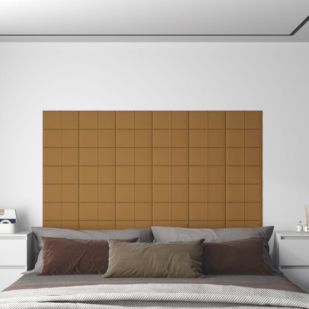 Vægpaneler 12 stk. 30x15 cm 0,54 m² fløjl brun