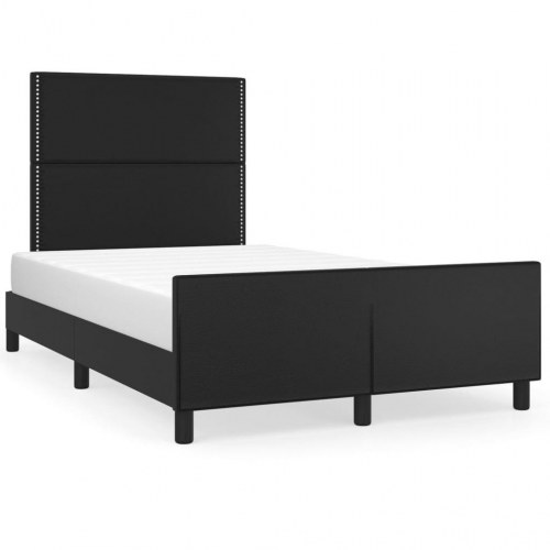 Sengeramme med sengegavl 120 x 200 cm - sort