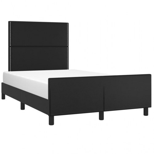 Sengeramme med sengegavl 120 x 200 cm - sort