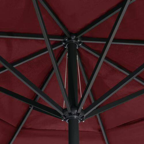 Parasol med aluminiumsstang 600 cm bordeaux